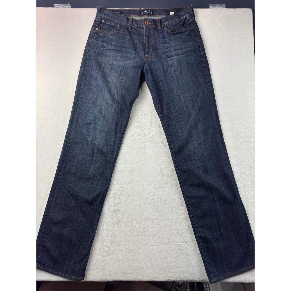 Lucky Brand 361 Vintage Straight Jeans Mens 34x36 Dark Wash Denim Blue